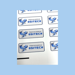 Planche A4 de 30 stickers personnalisés rectangles - Entreprises
