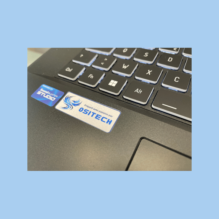 Planche A4 de 30 stickers personnalisés rectangles - Entreprises